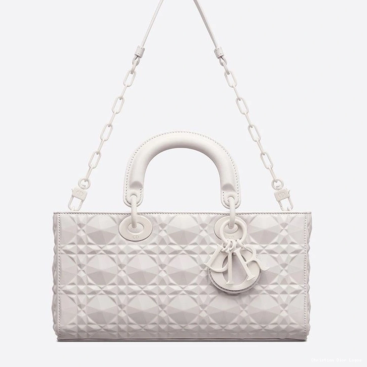 Cheap Motif Calfskin White Ultramatte with Diamond Medium Cannage Bag D-Joy Lady 0727 Luxury